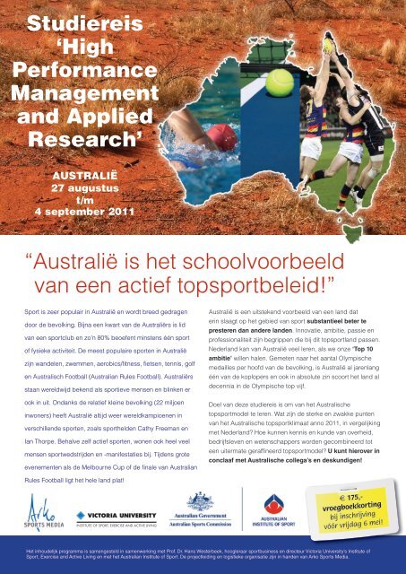 “Australië is het schoolvoorbeeld van een actief topsportbeleid!”