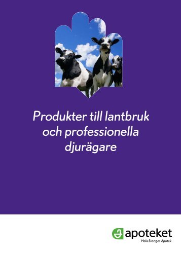 Produkter till lantbruk och professionella djurägare - Apoteket