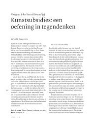 Kunstsubsidies: een oefening in tegendenken - Rutger Claassen