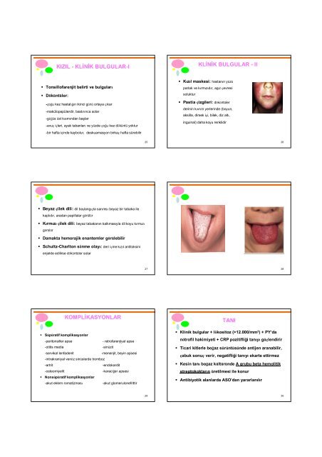 STREPTOKOK İNFEKSİYONLARI SINIFLANDIRMA - I