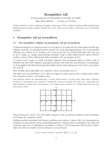 Komplekse tall - Ansatt.hig.no