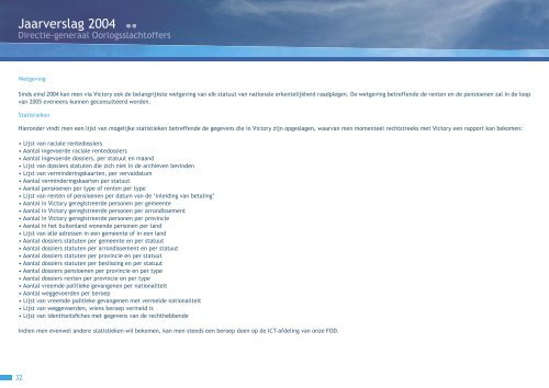 Jaarverslag 2004 van de Directie-generaal Oorlogsslachtoffers(.pdf)