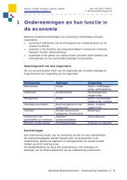 1 Ondernemingen en hun functie in de economie - Basisboek ...