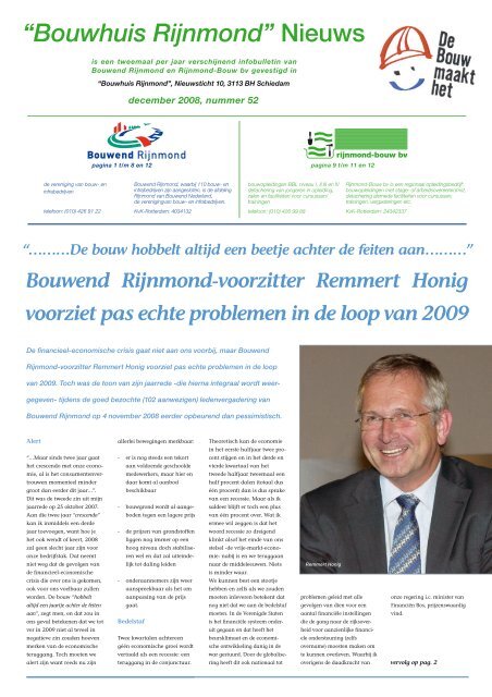 Bouwhuis Rijnmond Nieuws Bouwend Rijnmond