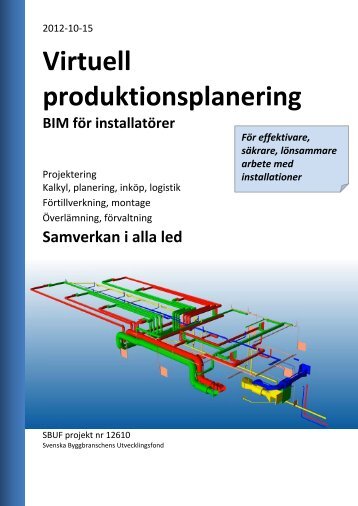 kompletterande skrft om Virtuell produktionsplanering - VVS Företagen