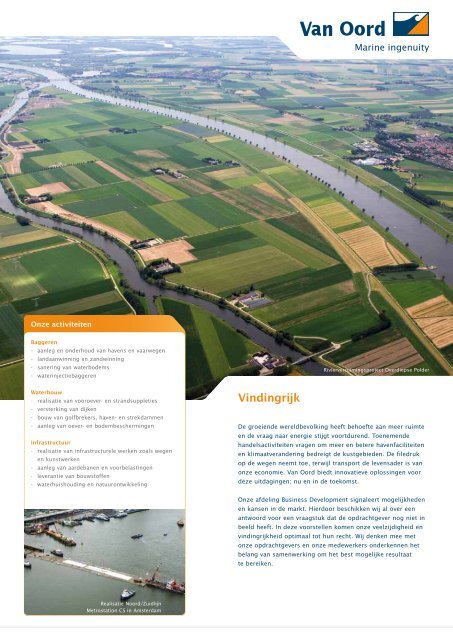 Profiel Vindingrijk en veelzijdig - Van Oord.com