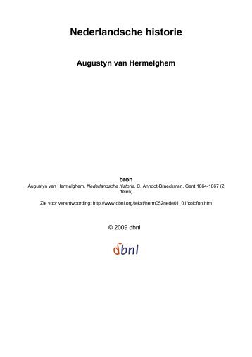 Nederlandsche historie - digitale bibliotheek voor de Nederlandse ...