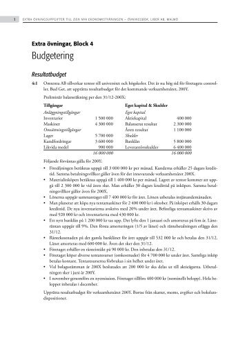 Block 4 Budgetering - Liber