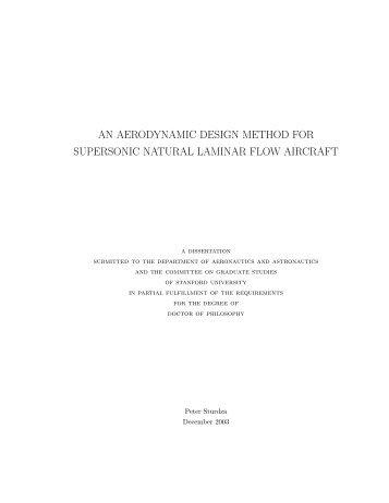 An Aerodynamic Design Method for Supersonic Natural Laminar ...