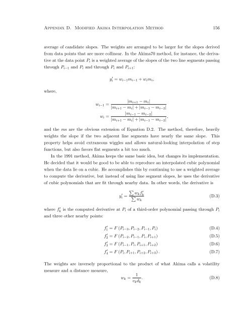 Modified Akima Appendix D. Modified Akim