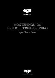 Monterings- og rengøringsvejledning - Egetæpper