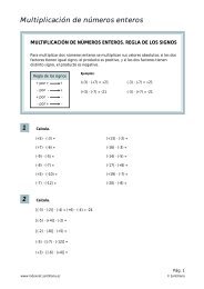 Multiplicación de números enteros