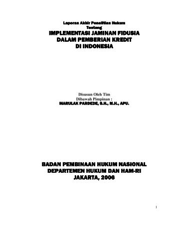 19penelitian JAMINAN FIDUSIA.pdf - Tentang Kami - Badan ...
