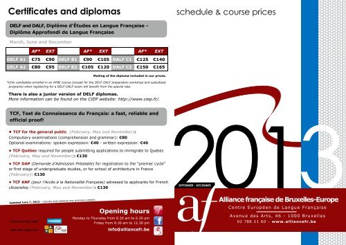 Certificates and diplomas - Alliance française de Bruxelles-Europe