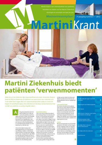 Martini Krant 1, 3e jaargang. - Martini ziekenhuis