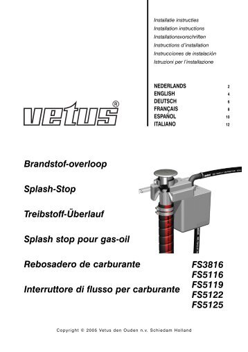 Brandstof-overloop Splash-Stop Treibstoff-Überlauf ... - George Kniest