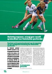 Marketing toepassen, is (nog) - Vlaamse Sportfederatie