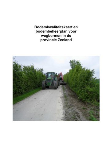 Bodemkwaliteitskaart en bodembeheerplan voor wegbermen in de ...