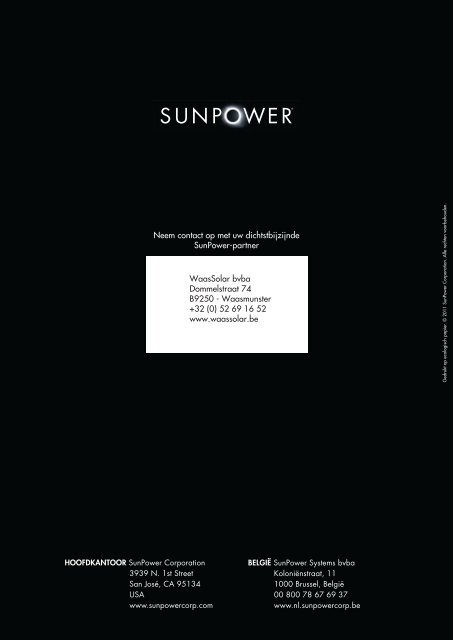 Garantie van SunPower op de fotovoltaïsche ... - WaasSolar