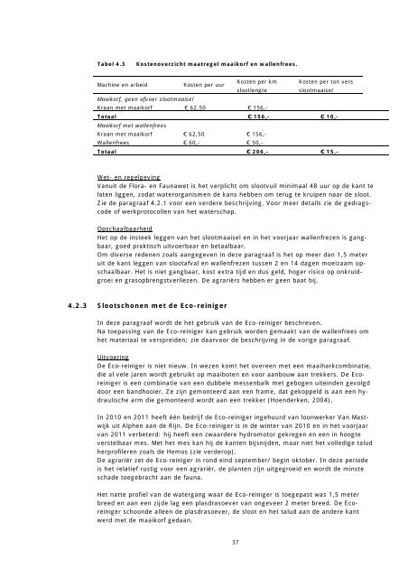 Rapportage onderdeel slootkant - Clm