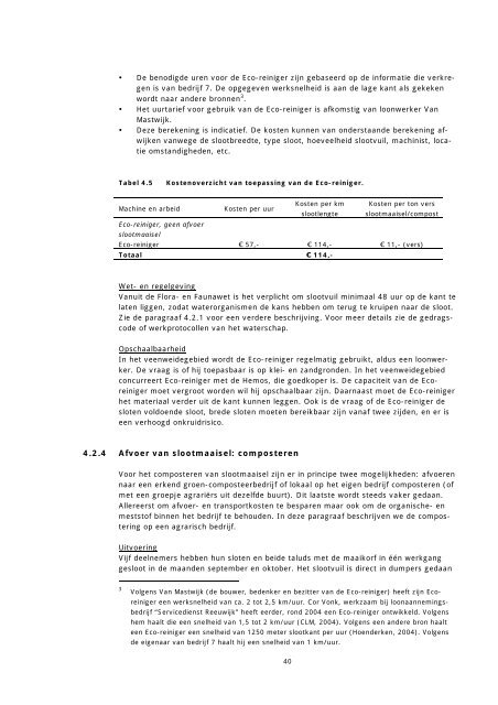 Rapportage onderdeel slootkant - Clm