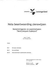 Nota beantwoording zienswijzen - Gemeente Lansingerland