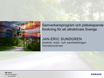 vice vd Jan-Eric Sundgren, AB Volvo