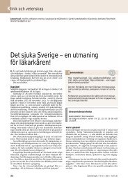 Det sjuka Sverige – en utmaning för läkarkåren! - Lennart Levi