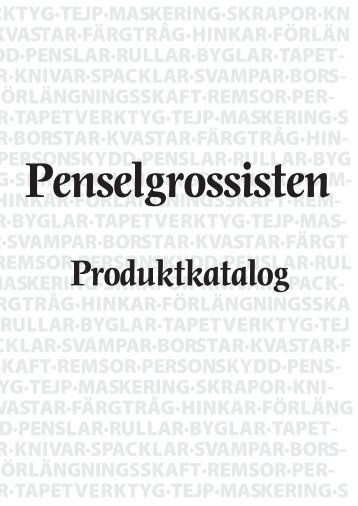 Produktkatalog - Penselgrossisten Hallström AB