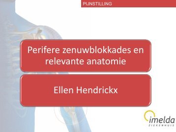 Perifere zenuwblokkades en relevante anatomie Ellen ... - Acco