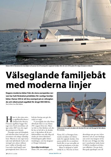 Välseglande familjebåt med moderna linjer - artikeln högupplöst