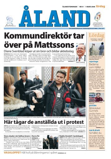 Kommundirektör tar över på Mattssons - Ålandstidningen