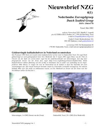 Nieuwsbrief NZG 4(1) - Nederlandse Zeevogelgroep