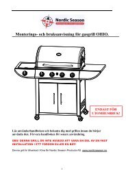 Monterings- och bruksanvisning för gasgrill OHIO. - Nordic Season ...