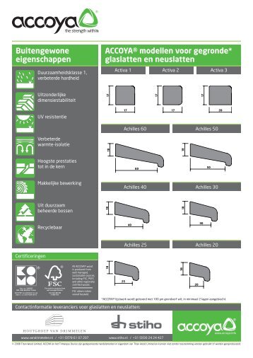 Buitengewone eigenschappen ACCOYA® modellen voor gegronde ...