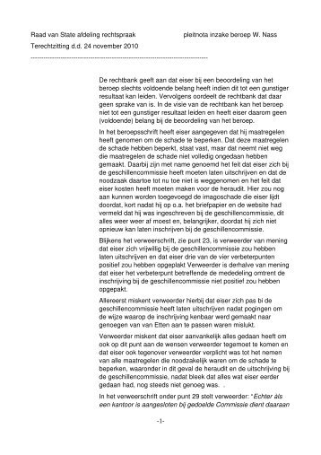 Pleitnota eiser hoger beroep - Bureaucratie in de advocatuur?