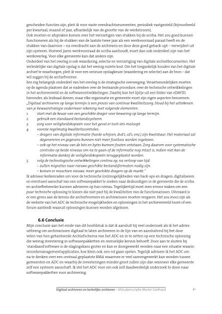 Digitaal archiveren en kerkelijke archieven. Richtlijnen ... - VBDS.nl