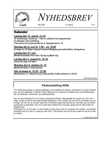 Nyhedsbrev 2008 13. år nr. 2 - Hjortspringbådens Laug