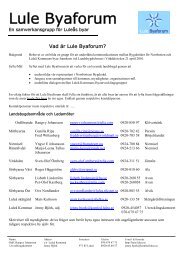 Lule Byaforum - Byar i Luleå - Luleå kommun