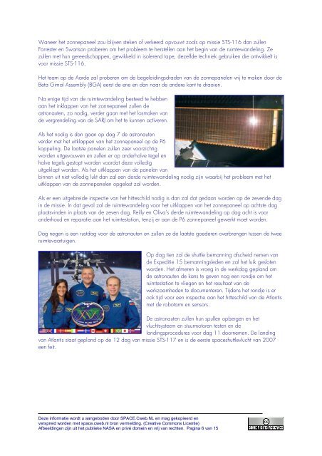 Nederlandstalige STS-117 missie informatie. - Ruimtevaart en ...