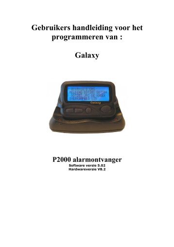 Handleiding GalaxyV8.2 - Robdehoog.nl