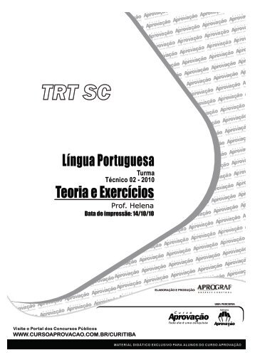 TRT SC - Curso Aprovação