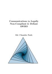 Communications to Legally Non-Compliant and Defiant AWHO