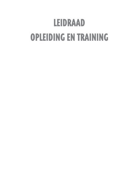 Leidraad Opleiding en Training - Cens2