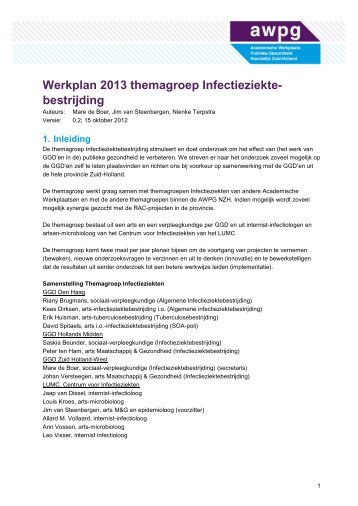 Klik hier voor het Werkplan 2013 - Academische Werkplaats ...