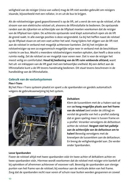 Chauffeursinstructie vervoer van rolstoelen en scootmobielen