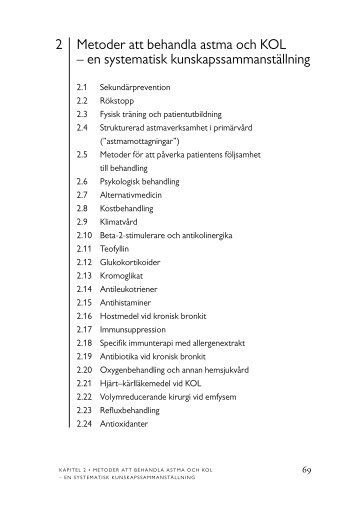 2 Metoder att behandla astma och KOL – en systematisk ... - SBU