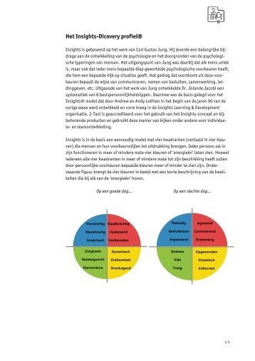 Meer informatie over Insights is te vinden in onze folder (pdf) - 2-Tact ...