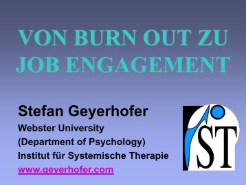 VON BURN OUT ZU JOB ENGAGEMENT