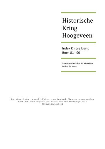 hier - Historische Kring Hoogeveen